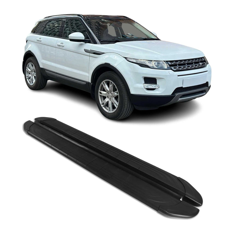 Marchepieds Latéraux pour Range Rover Evoque 2011-2018 2Pcs Aluminium Noir