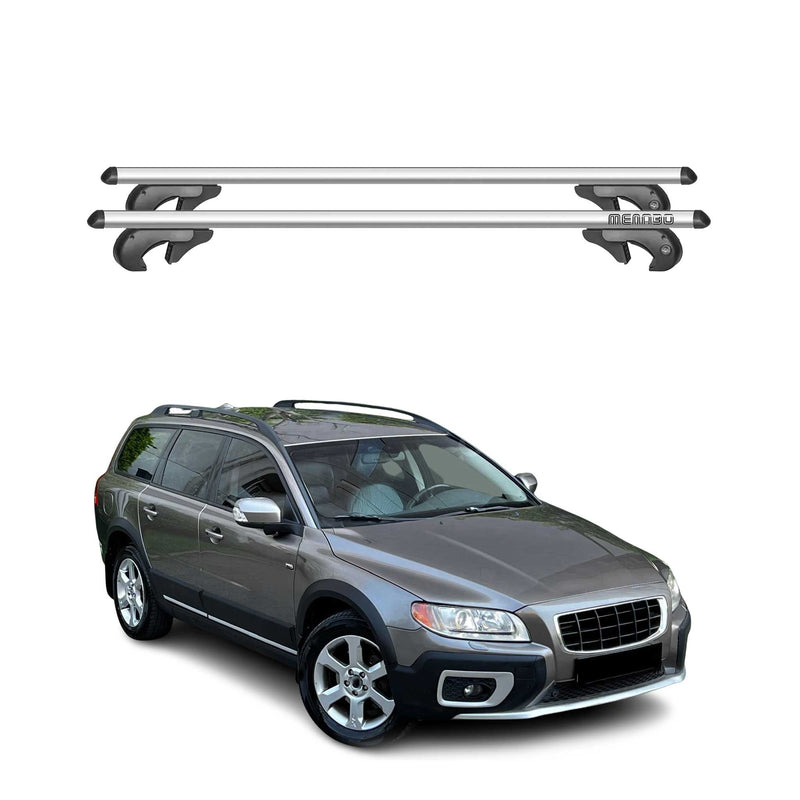 Barres de toit transversales pour Volvo XC70 P24 2007-2016 90kg Alu Gris