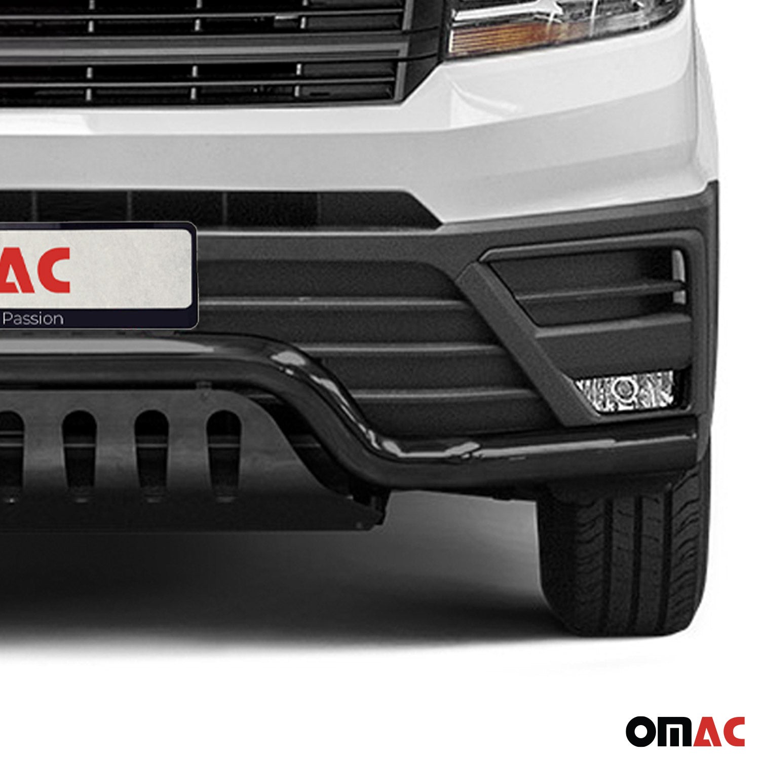 Pare-Buffle Avant Pour VW Crafter 2017-2026 Acier Inoxydable Noir
