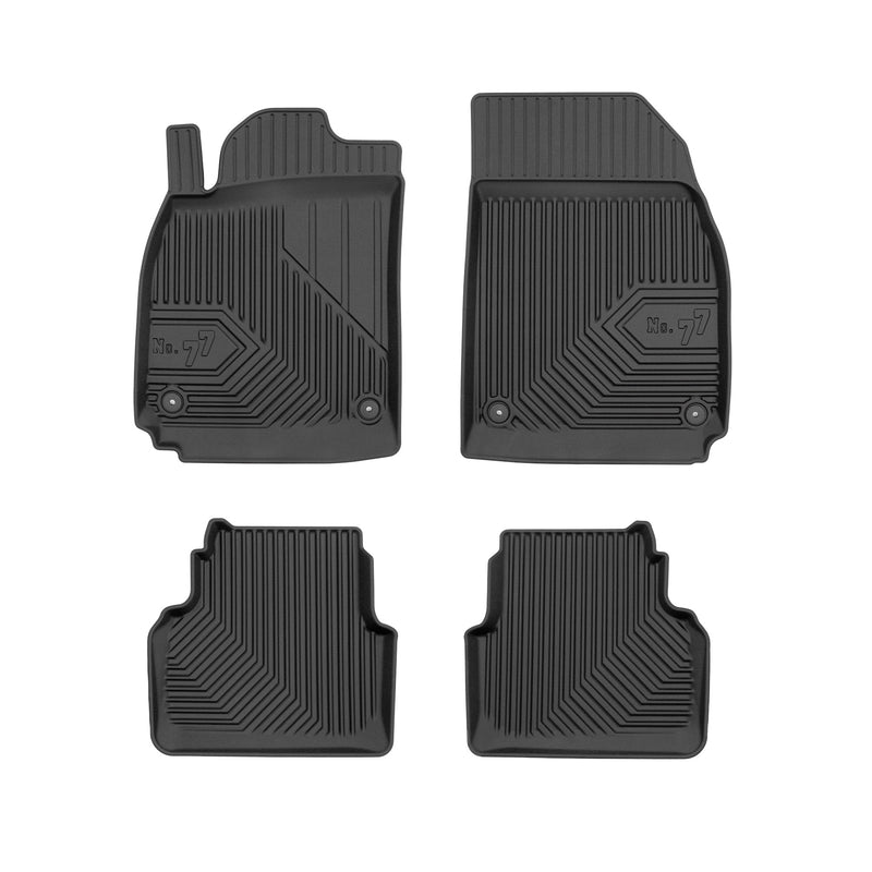 Tapis de Sol de Voiture pour Saab 9-3 II 2002-2011 TPE Antidérapant Noir 4Pcs