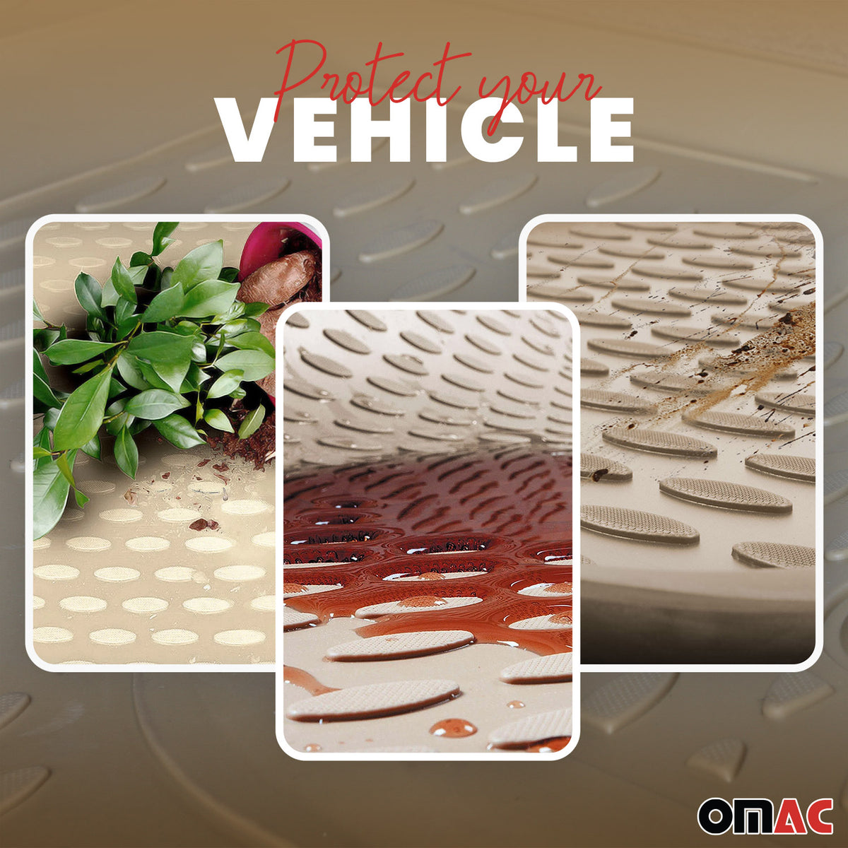 Tapis de Sol pour Mercedes Classe E W212 2010-2016 TPE Beige