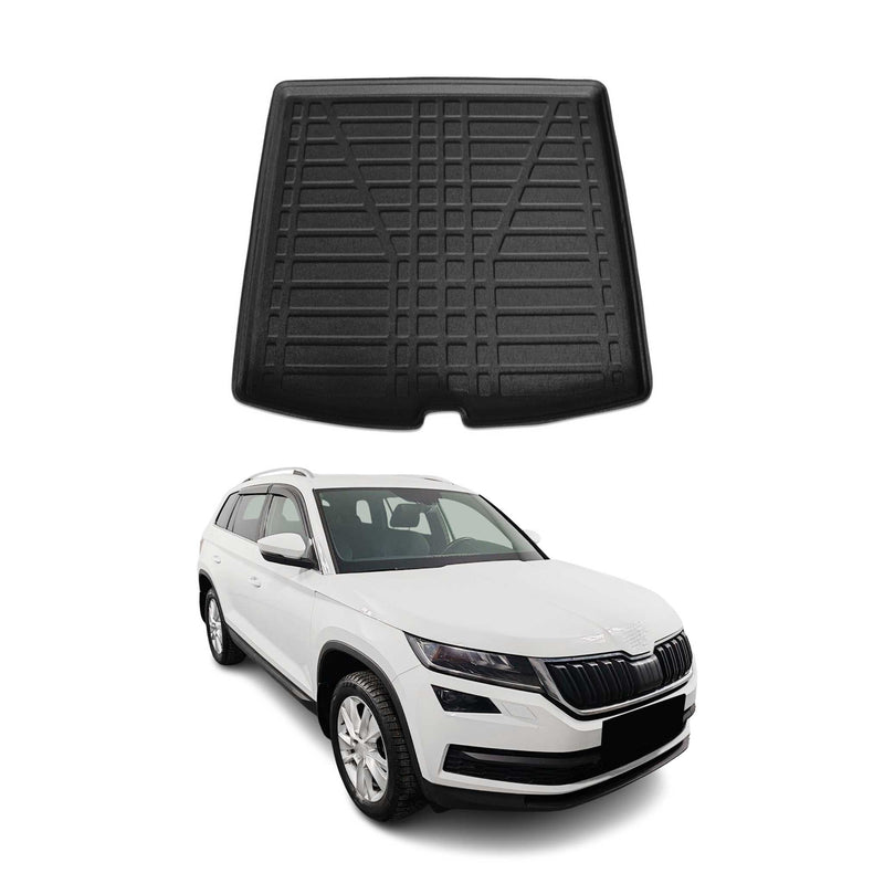Tapis de Coffre pour Skoda Kodiaq 2016-2022 en TPE Noir