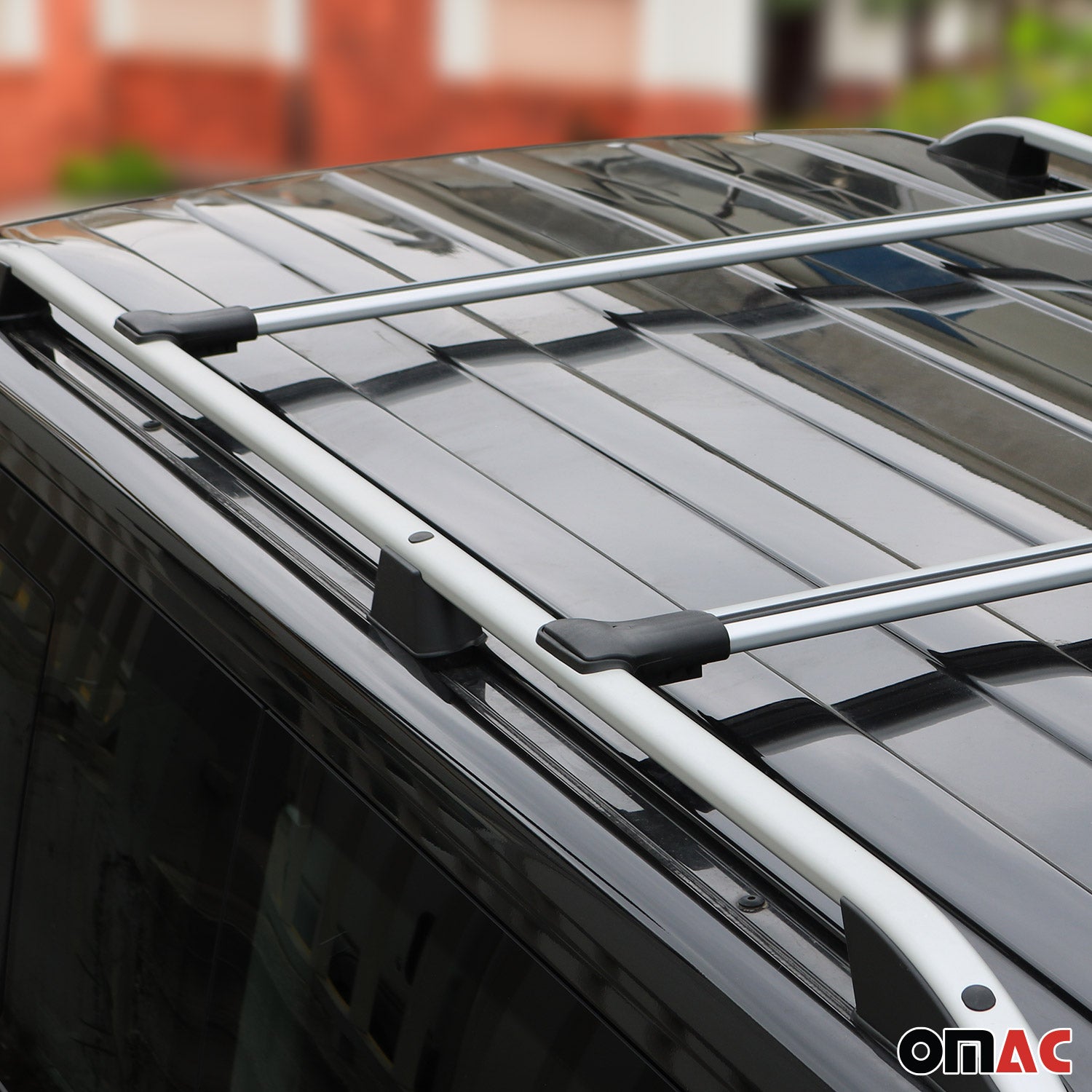 Barres de toit transversales pour Mercedes EQB X243 2022-2026 Aluminium Gris 2x