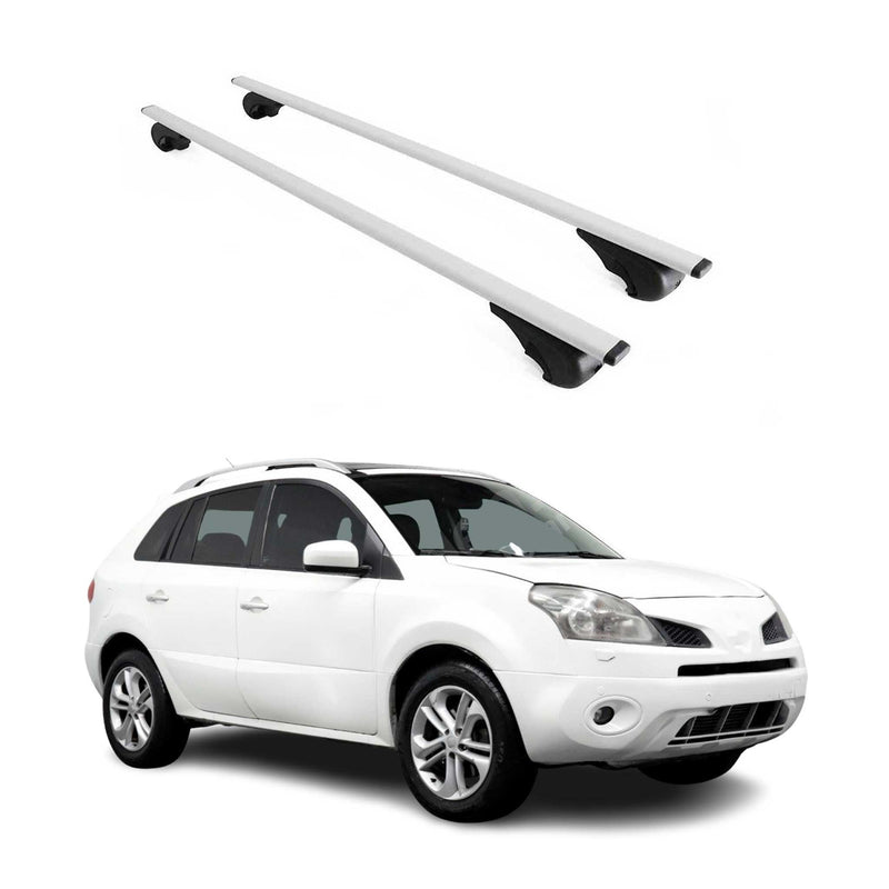 Barres de toit Transversales pour Renault Koleos 2008-2014 Fer Argent