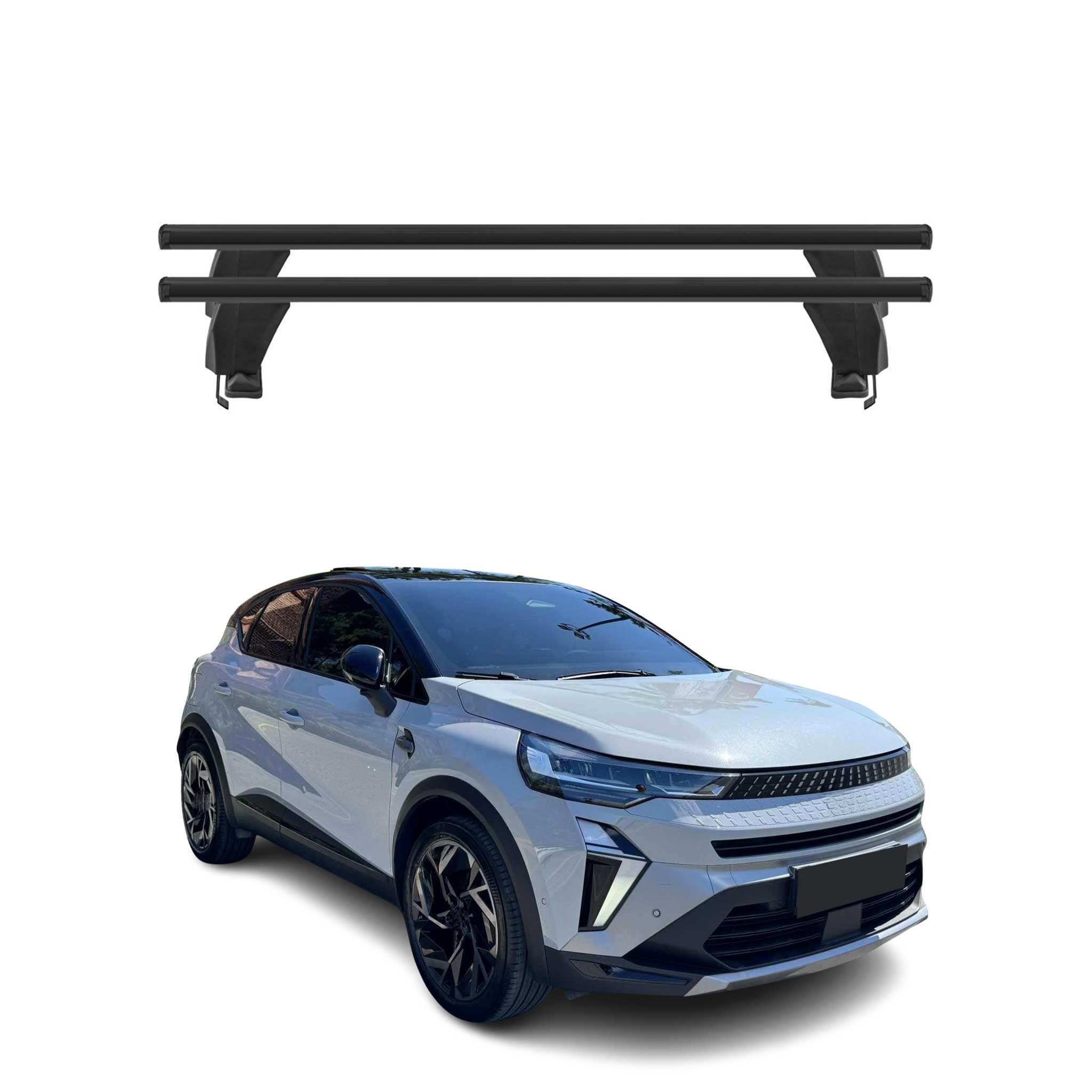 Menabo Barres de toit transversales pour Renault Symbioz 2024-2025 Alu Noir 2x