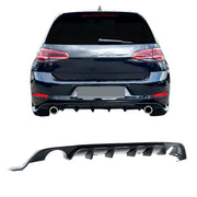 JOM Insert de Pare-choc Arrière pour VW Golf 7 Facelift 2017-2019 Noir Brillant 1-Rohr li/re