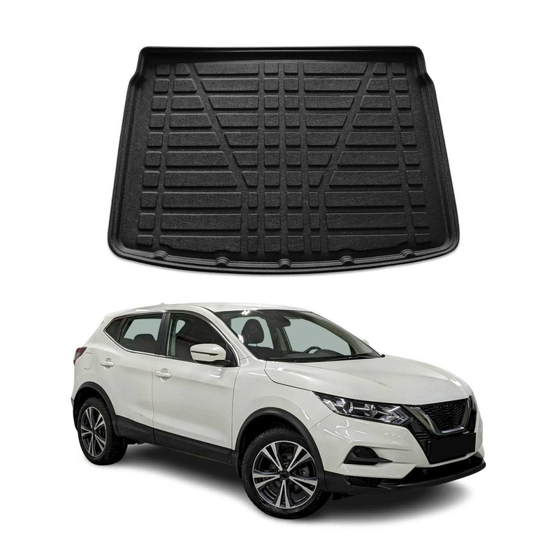 Tapis de Coffre pour Nissan Qashqai 2020-2021 en TPE Noir