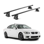 Barres de toit transversales acier pour Bmw Serie 3 E92 Coupè  2006-2012 Noir 2x