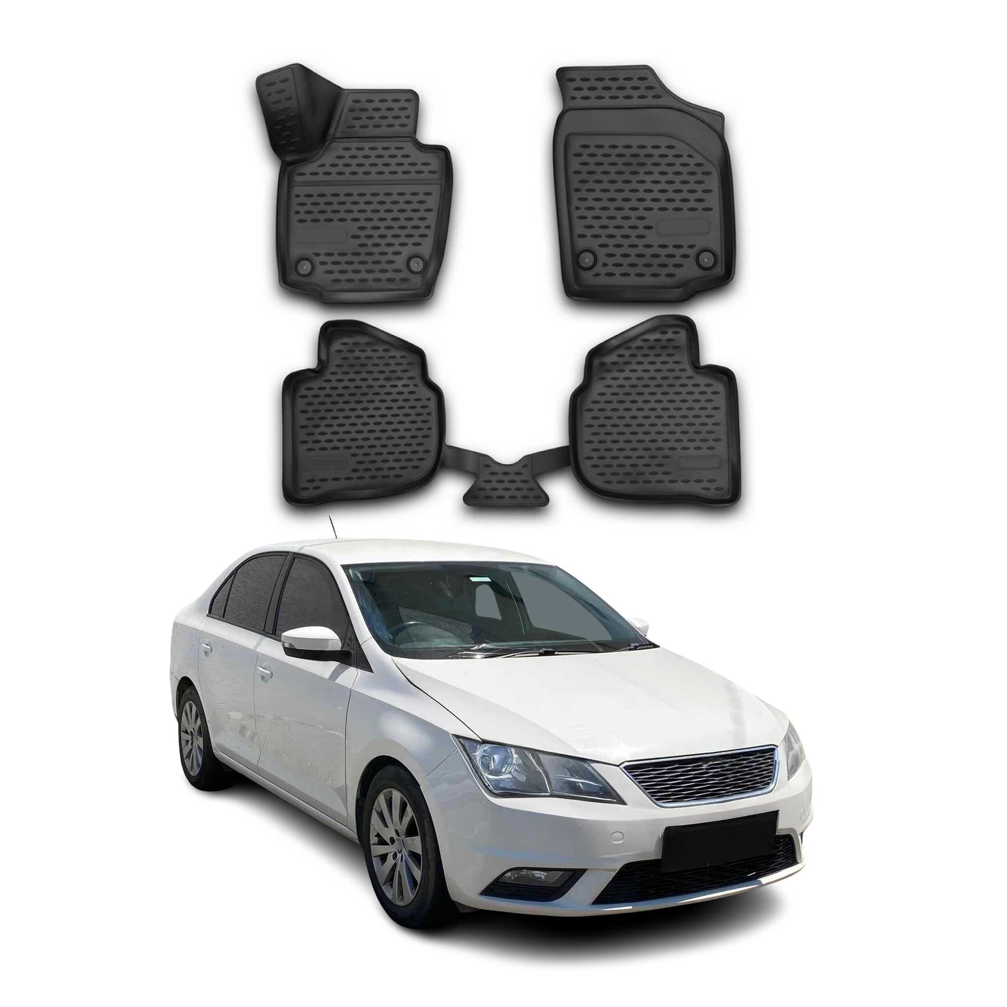 Tapis de Sol pour Seat Toledo 4 2012-2019 Caoutchouc TPE Noir