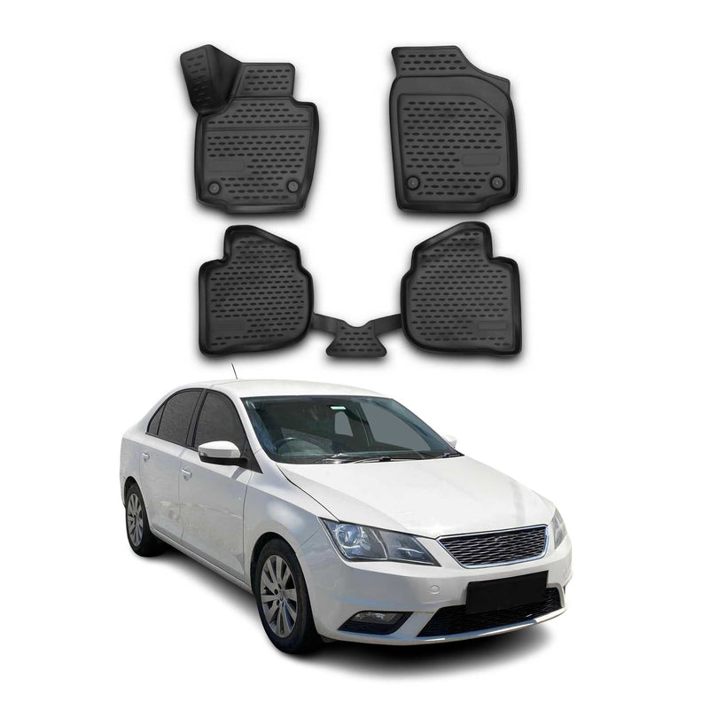 Tapis de Sol pour Seat Toledo 4 2012-2019 Caoutchouc TPE Noir