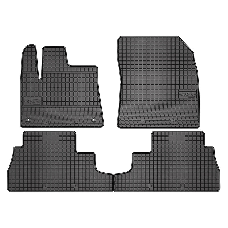 Tapis de Sol pour Fiat Doblo 3 2022-2024 Noir Caoutchouc 4pcs