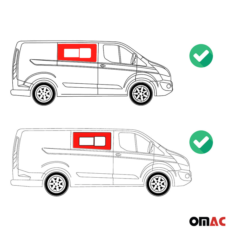 Vitre Porte pour Ford Transit Custom 2013-2023 L1 L2 Avant Droit non coulissante