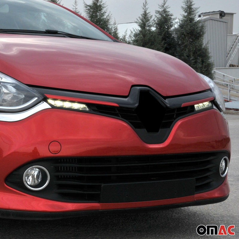 Moulure de Grille de Calandre pour Renault Clio IV 2012-2019 Acier 2Pcs rogue