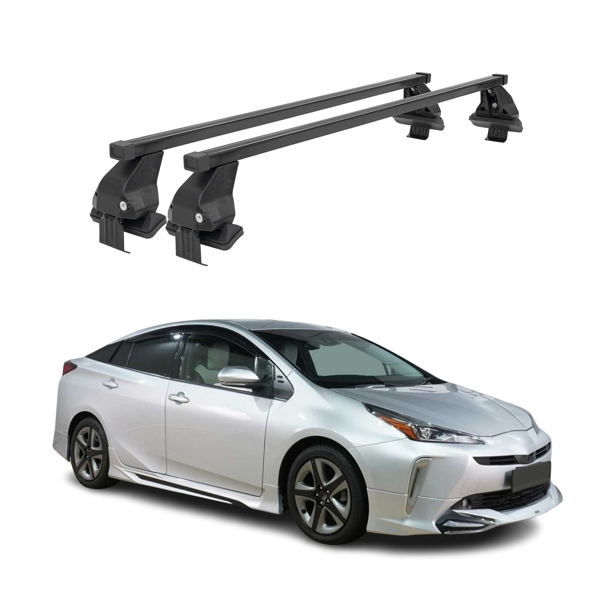 Barres Transversales Menabo pour Toyota Prius IV 2018-2022 Noir