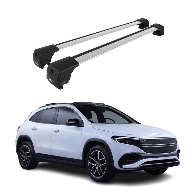 Barres De Toit Transversales pour Mercedes EQA H243 2021-2025 Alu Gris ABE