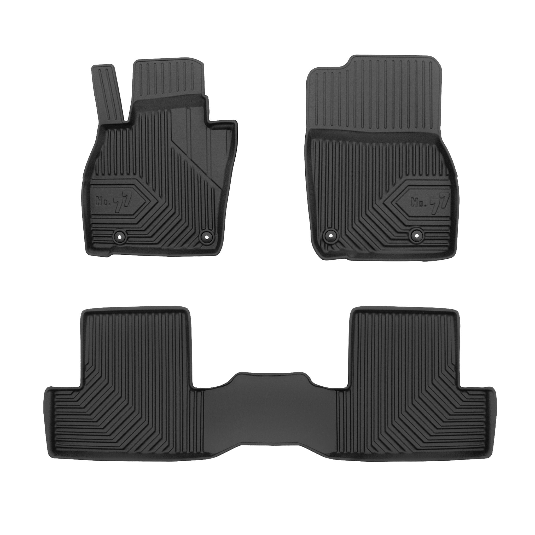 Tapis de Sol de Voiture pour Mazda CX-60 2022-2026 TPE Antidérapant Noir 3Pcs