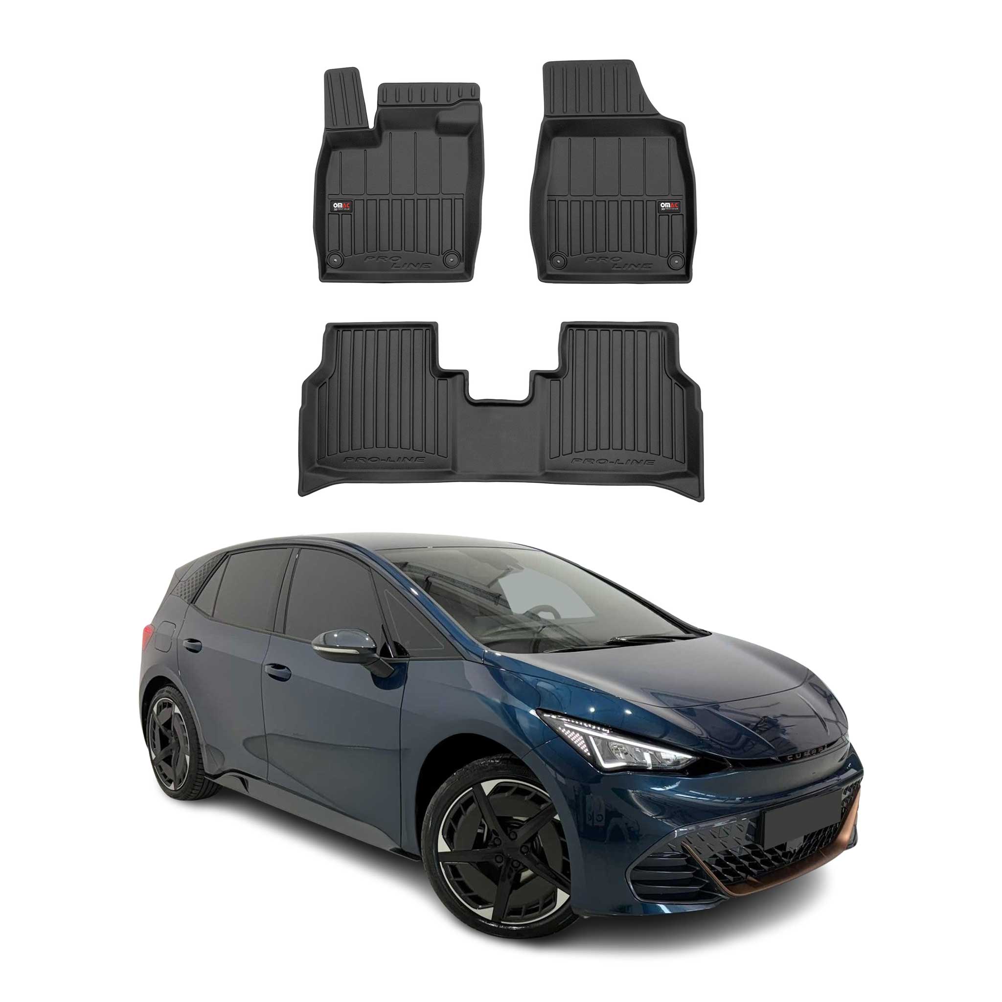 Tapis de Sol pour Cupra Born 2021-2026 OMAC Premium Noir Caoutchouc TPE