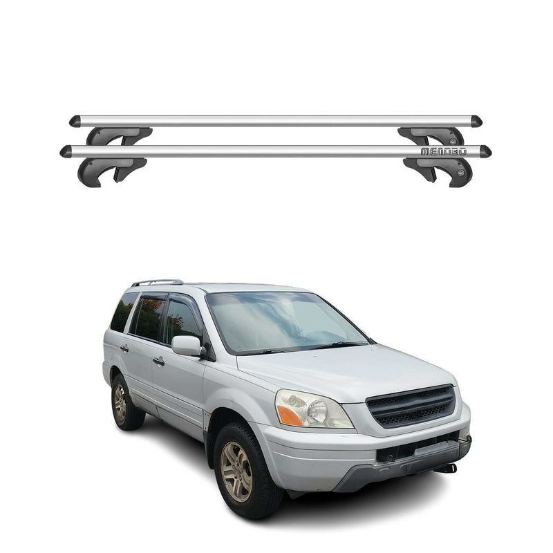 Barres de toit transversales pour Honda Pilot 2002-2008 90kg Alu Gris 2x