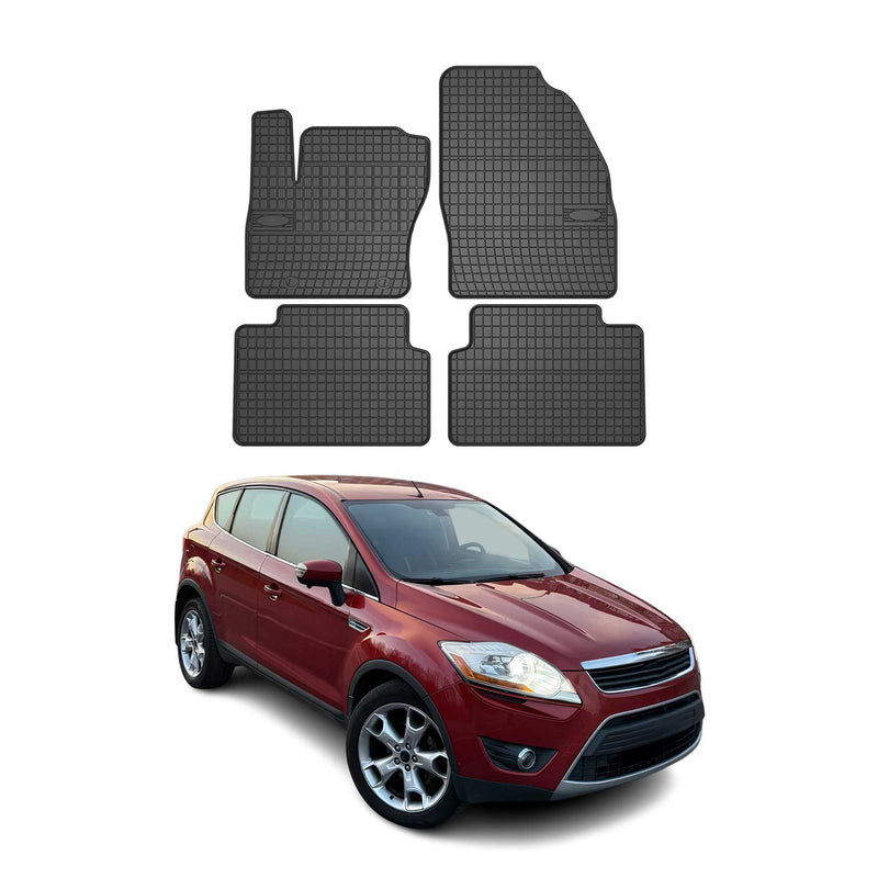 Tapis de Sol pour Ford Kuga 2008-2013 Caoutchouc Noir