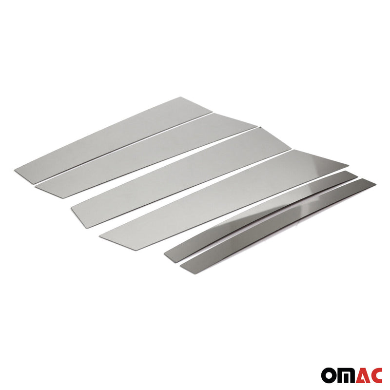 Couverture Garniture de pilier B pour Mercedes Classe C S205 2014-2020 inox 6Pcs