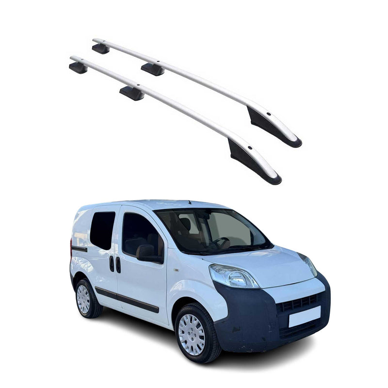 Barres de toit longitudinales pour Citroen Nemo 2008-2016 Aluminium Gris 2 Pcs