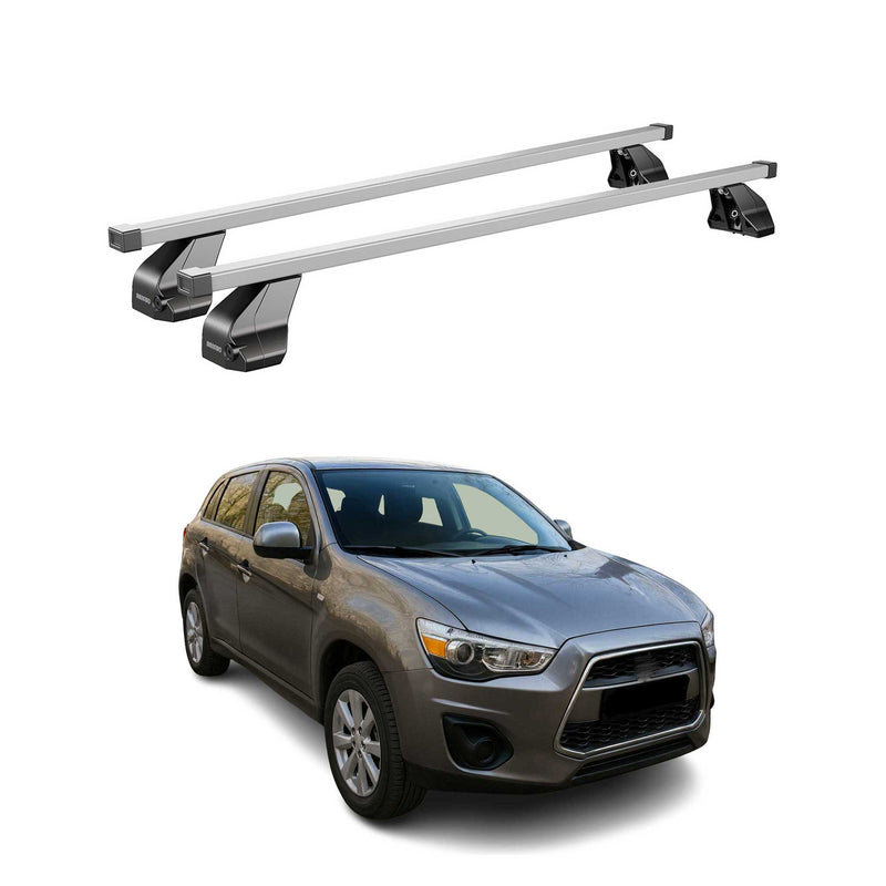 Barres de toit transversales pour Mitsubishi Outlander Sport 2010-2015 Gris