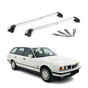 Barres de toit pour BMW Serie 5 Touring E34 E39 E61 1991-2011 5P Gris 2x ABE