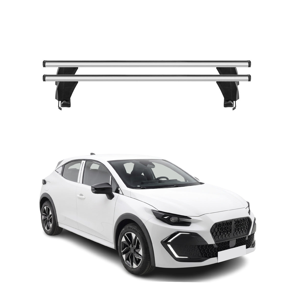 Menabo Barres de toit Transversales pour Renault Clio VI 2025-2027 Alu Gris 2x