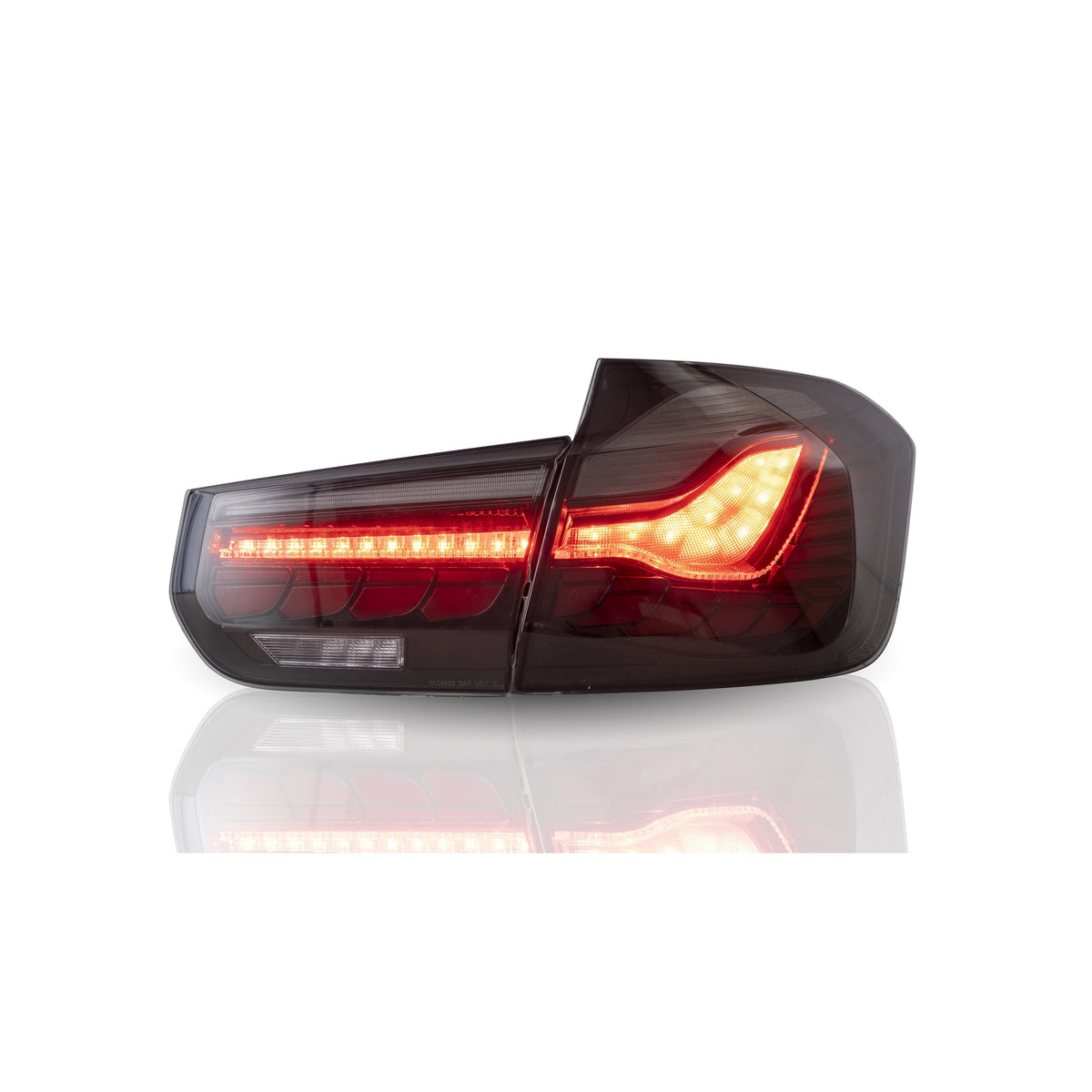 JOM OLED/LED Feux Arrière pour BMW F30 Berline 2011-2019 Rouge Foncé Fumé