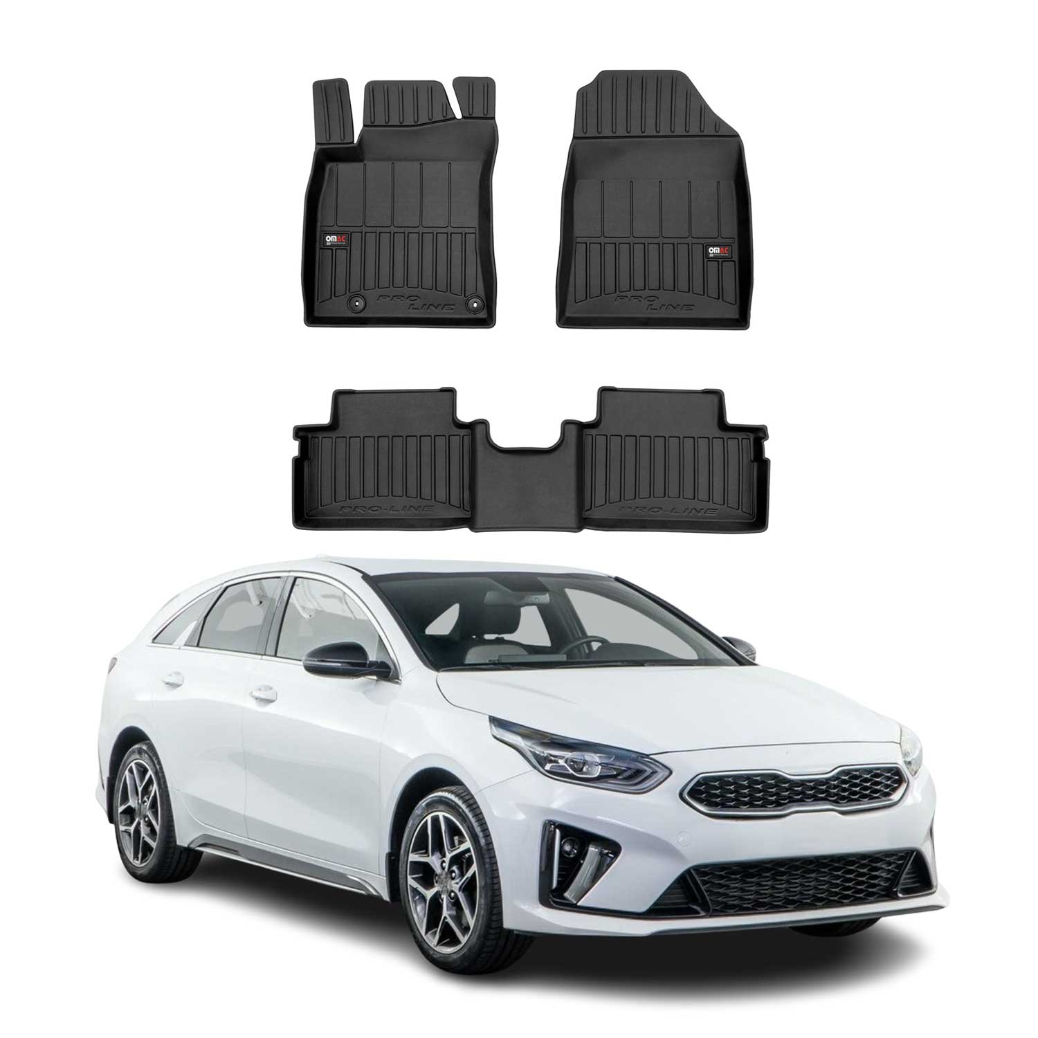 Tapis de Sol pour Kia Ceed 2018-2025 Caoutchouc Noir TPE