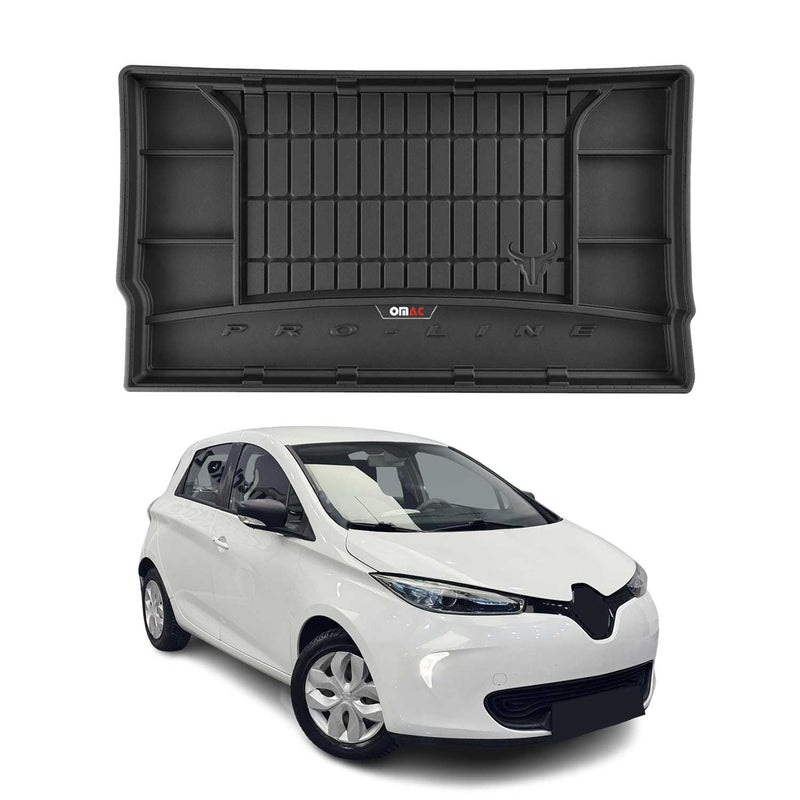 Tapis de Coffre pour Renault Zoe 2012-2022 TPE Noir