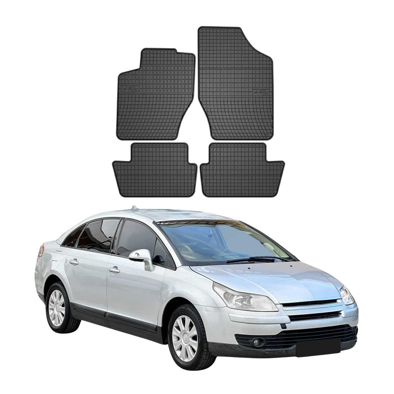 OMAC Tapis de sol pour Citroen C4 1 2 2004-2017 5 Portes Noir en caoutchouc
