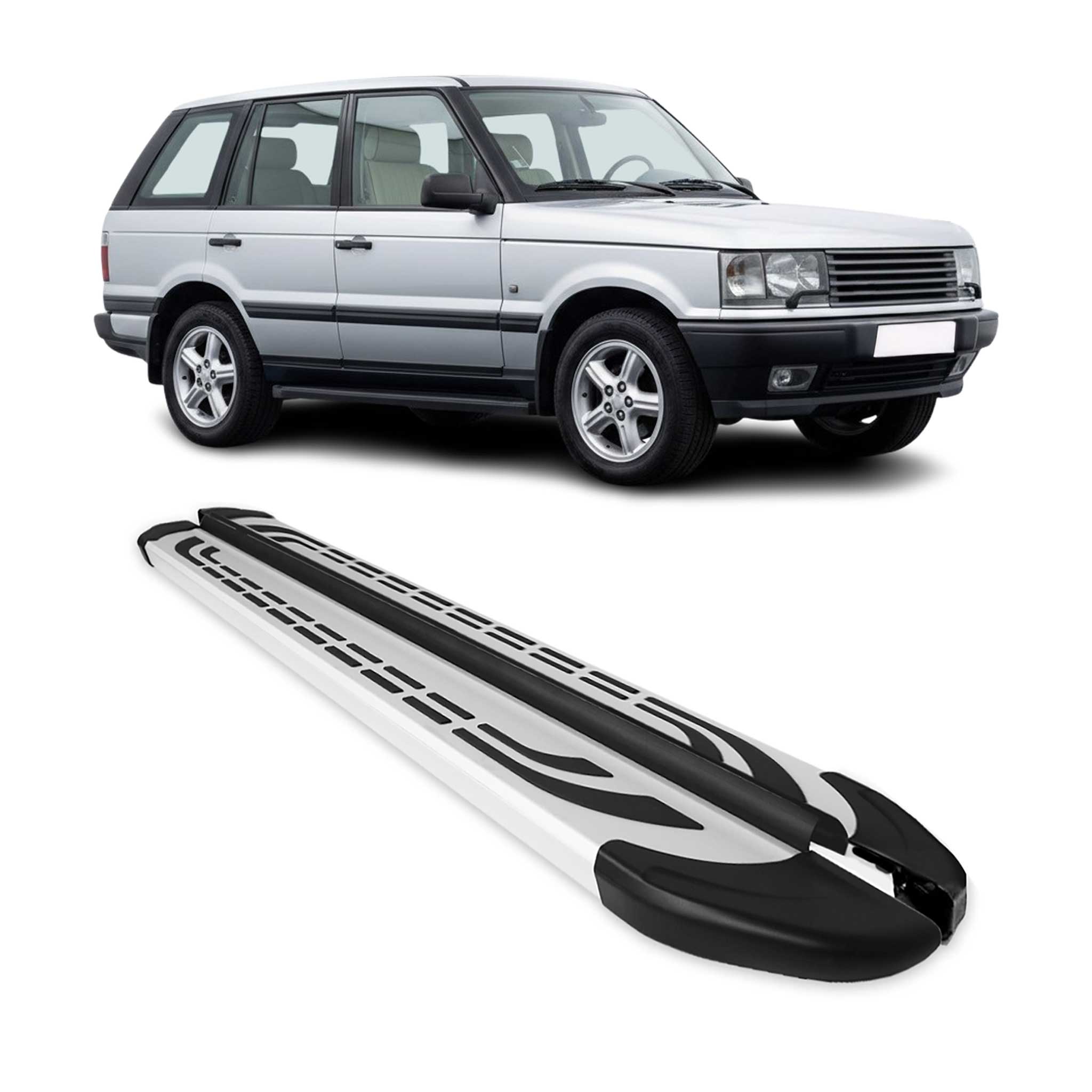 Marchepieds Latéraux pour Range Rover Vogue 1994-2001 Aluminium Gris 2Pcs