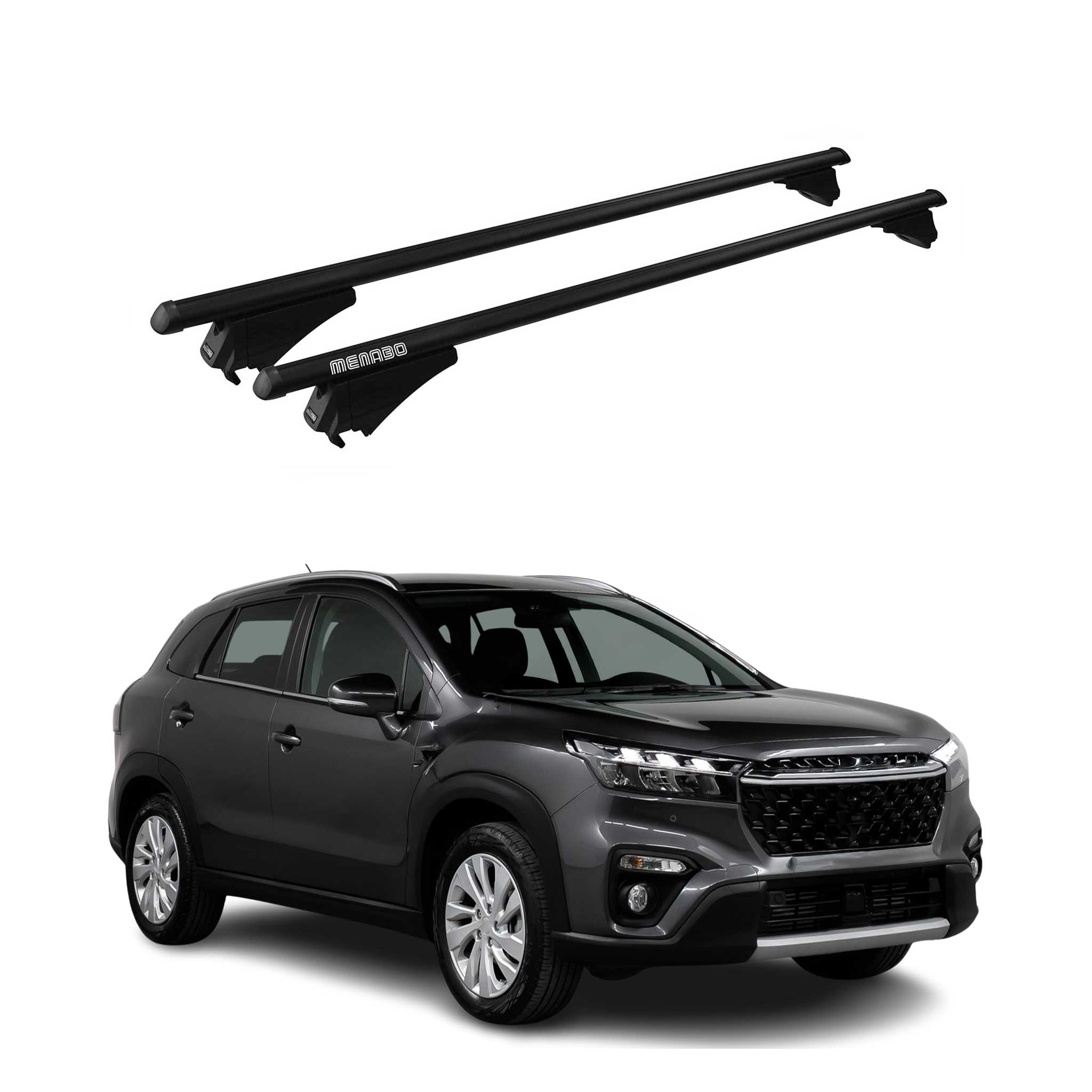 Tiger Barres de toit transversales pour Suzuki SX4 S-Cross 2016-2021 Noir