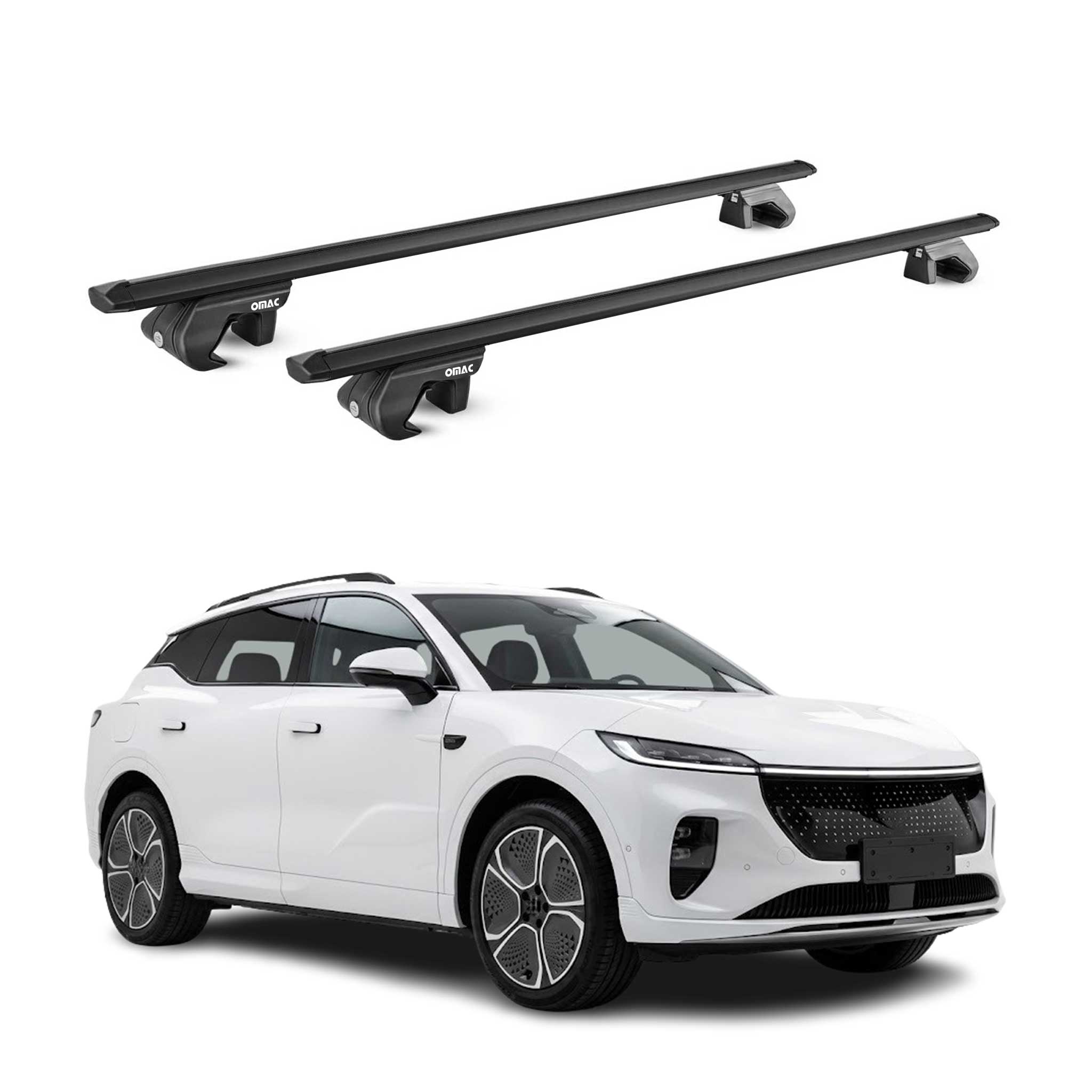 Barres de toit transversales ABE pour Voyah Courage 2025-2026 Aluminium Noir 2x