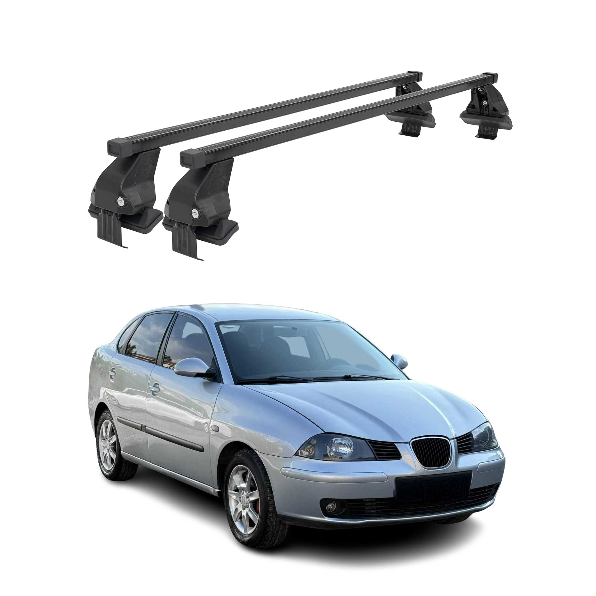 Barres Transversales Menabo pour Seat Cordoba II 2002-2009 Noir