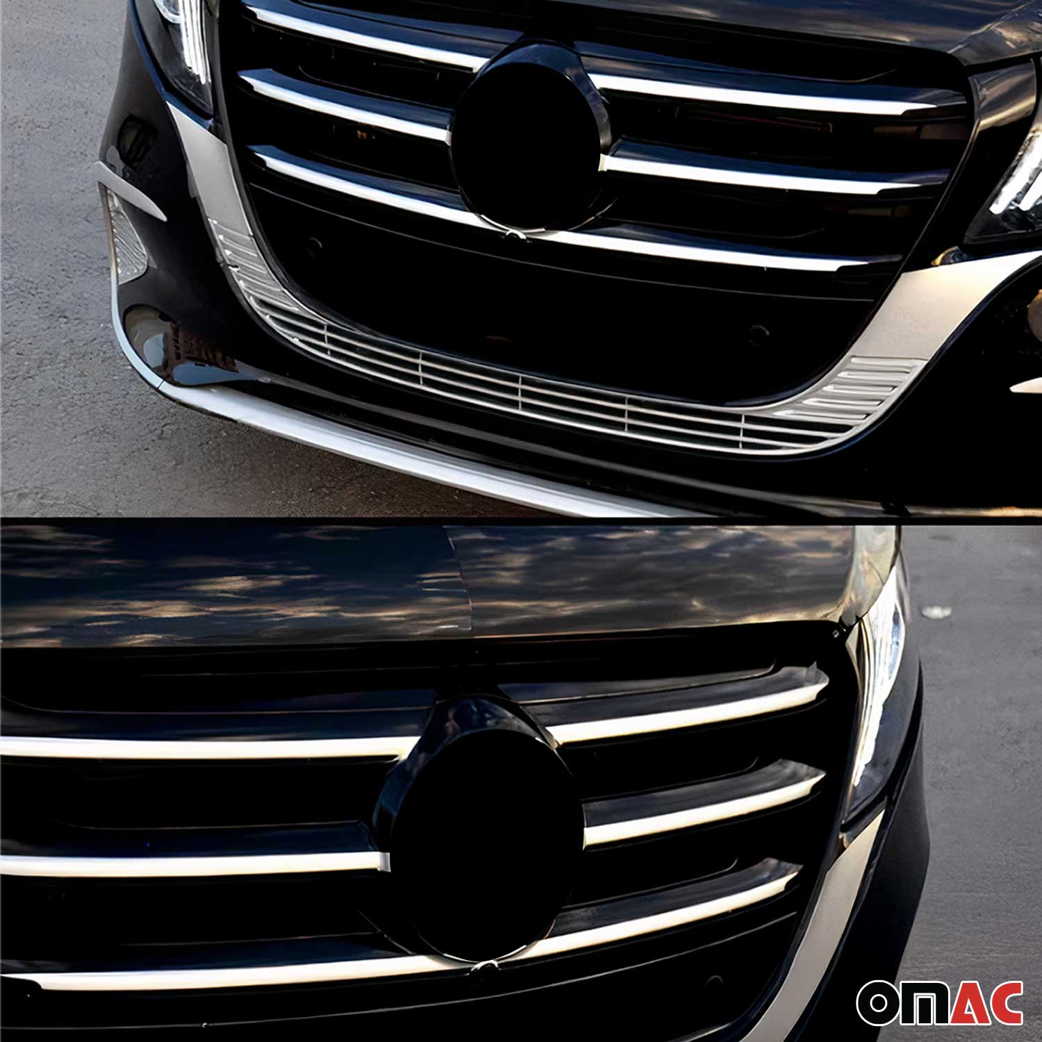 Moulure de Grille de Calandre pour Mercedes Vito W447 2024-2026 Acier 6Pcs