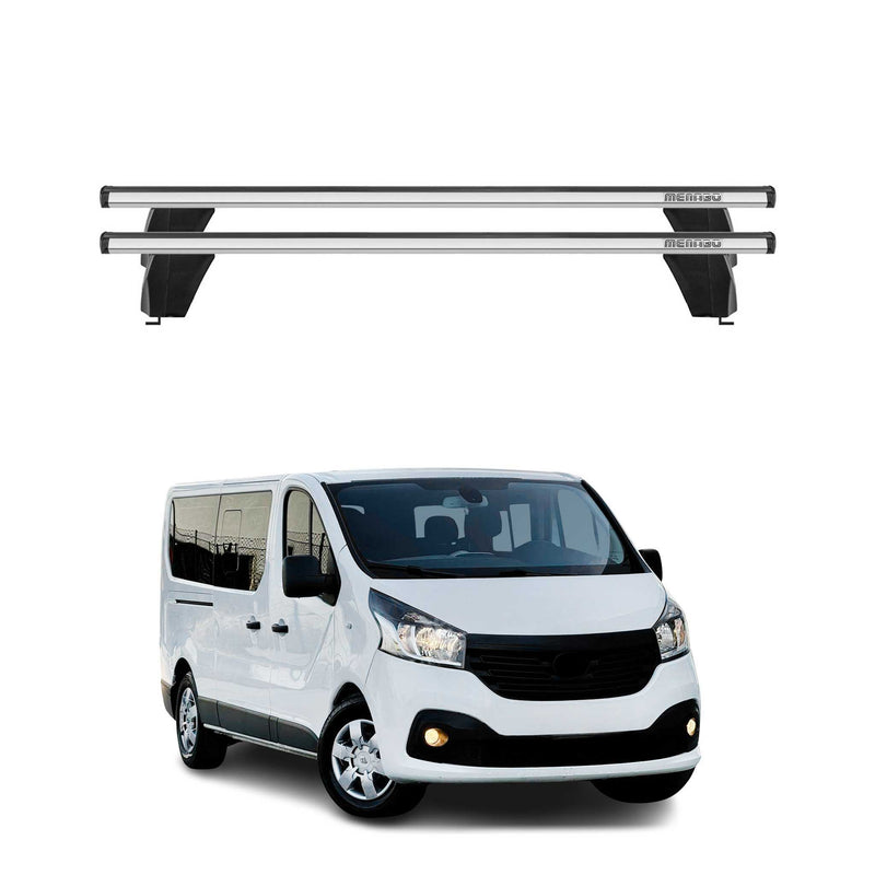 Menabo Barres de toit Transversales pour Opel Combo 2014-2018 Alu Gris ABE 2x