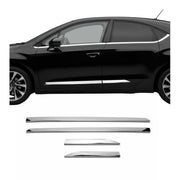 Bandes latérales de porte pour Citroën DS4 2011-2018 4 Pcs en Acier Silver