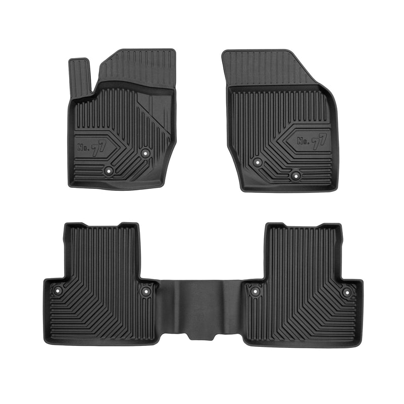 Tapis de Sol de Voiture pour Volvo XC90 I 2002-2014 TPE Antidérapant Noir 3Pcs