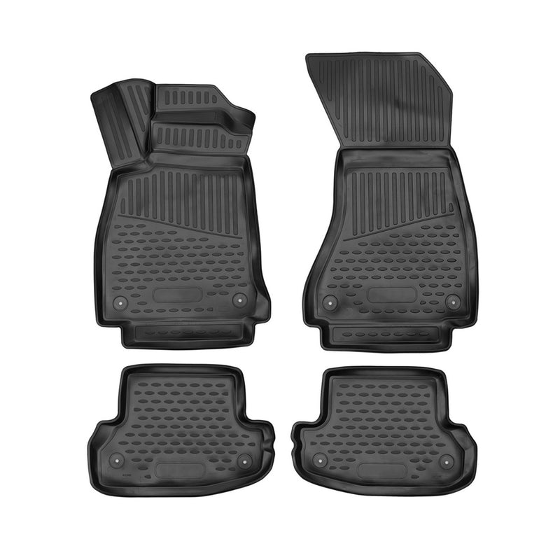 OMAC 3D Tapis de sol pour Audi A5 F5P Coupé Cabriolet 2016-24 TPE Noir 4Pcs