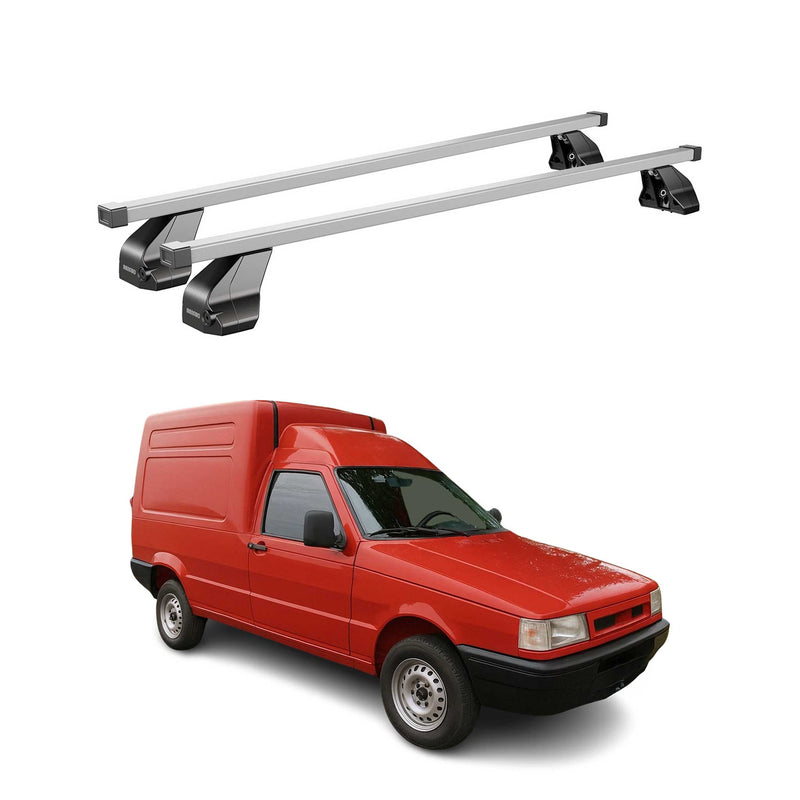 Barres de toit transversales pour Fiat Fiorino II 1987-2007 Acier Gris