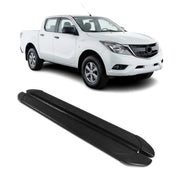 Marchepieds Latéraux pédale pour Mazda BT-50 Double Cab 2012-2020 2Pcs Alu Noir