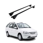 Barres de toit Transversales pour Tata Indigo I Break 2002-2009 Aluminium Noir