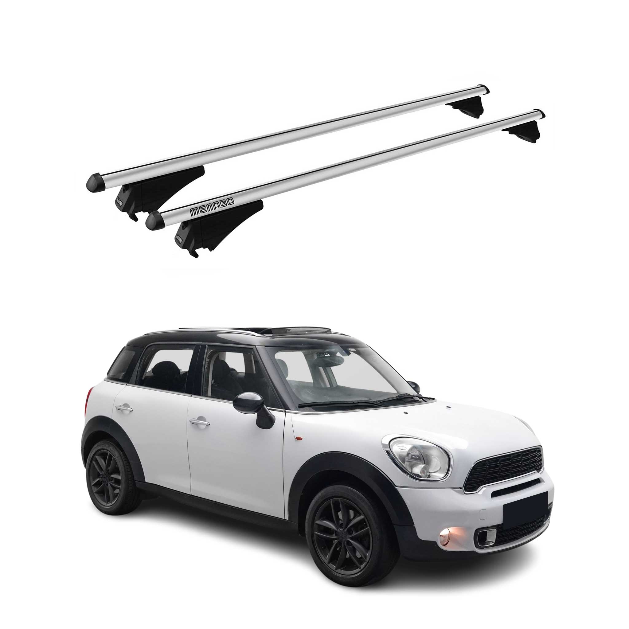 Tiger Barres de toit transversales pour Mini Countryman R60 2010-2016 Gris