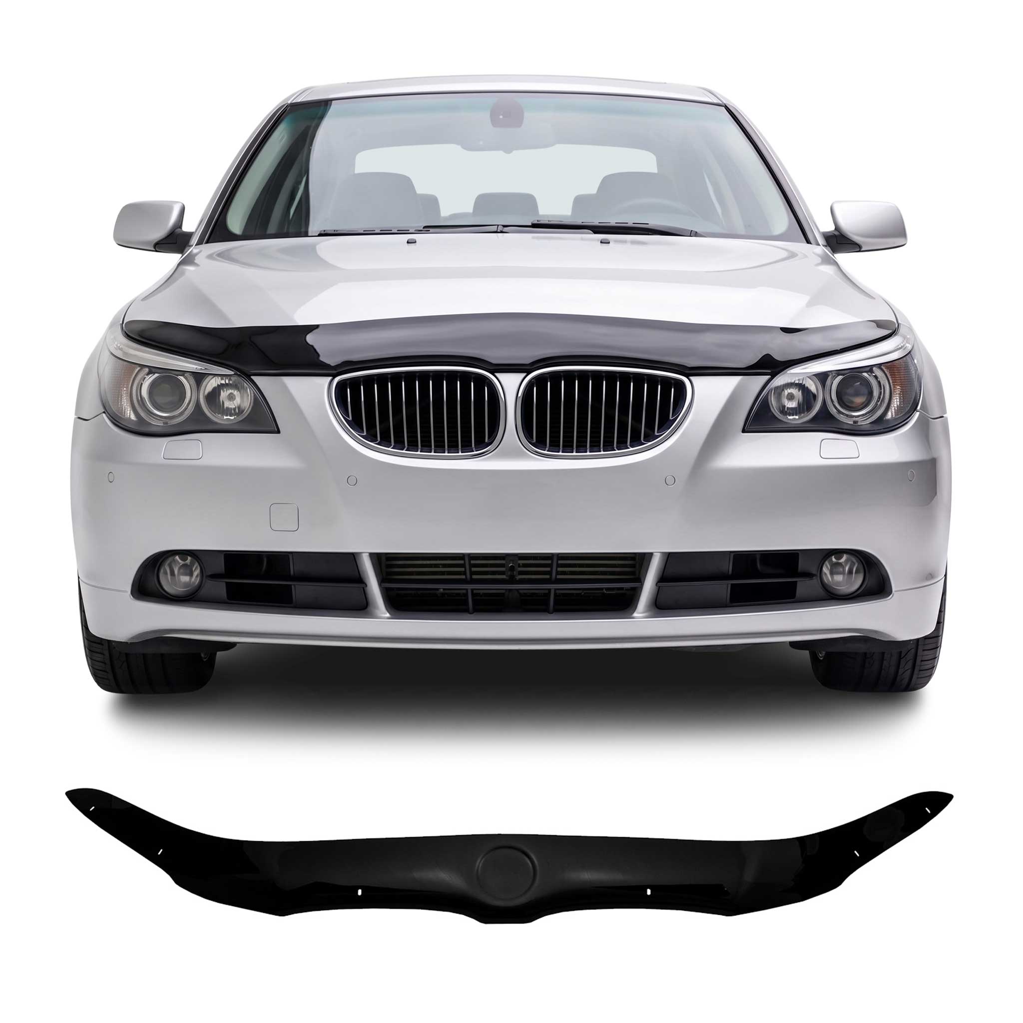 Deflecteurs d'air de capot pour BMW Série 5 E60 E61 Berline Break 2003-2010 Noir