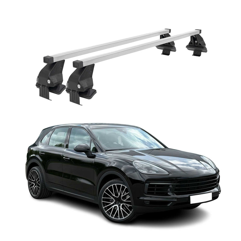 Menabo Barres de Toit Transversales pour Porsche Cayenne PO536 2017-2024 Gris