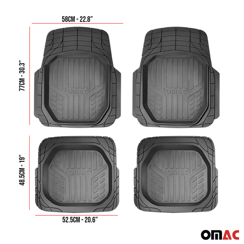 Tapis de sol pour Jeep antidérapants et toutes saisons 4 Pcs