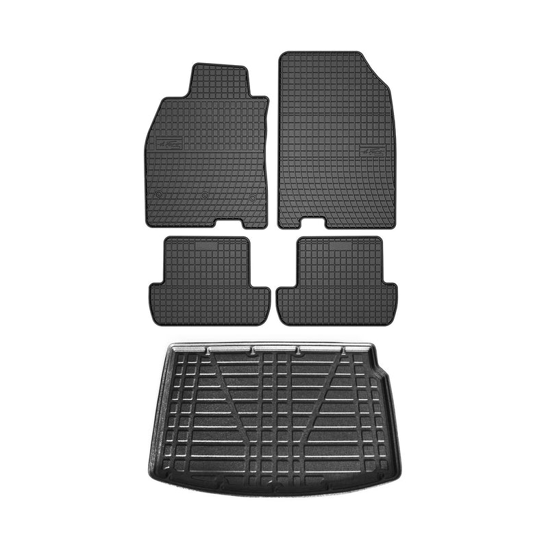 Kit Tapis de sol et coffre pour Renault Megane Coupé 2009-2016 TPE Noir