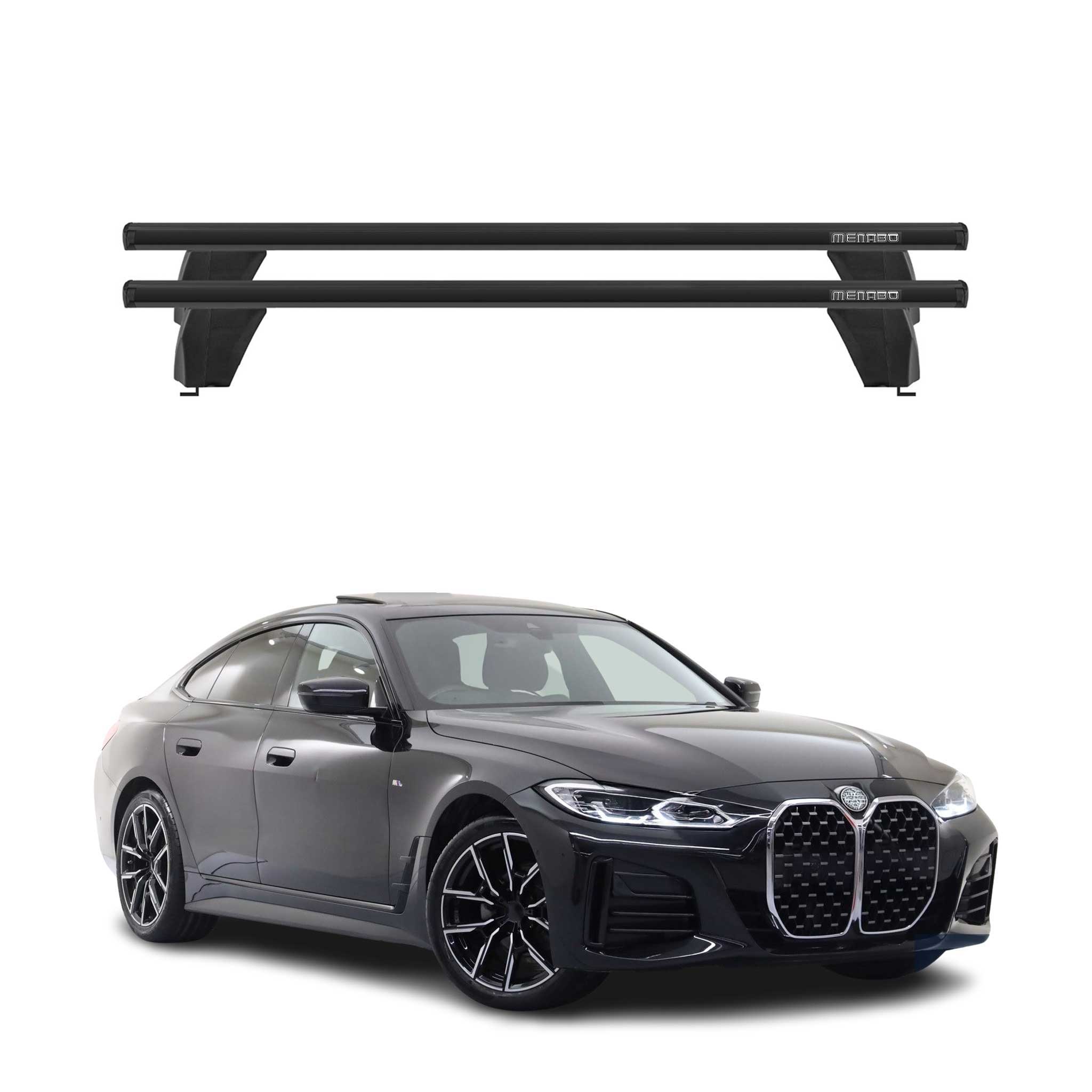 Barres de toit transversales pour BMW Série 4 G26 Gran Coupé 2020-2026 Alu Noir